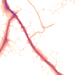 Daytime road noise heatmap for SN11 8EL