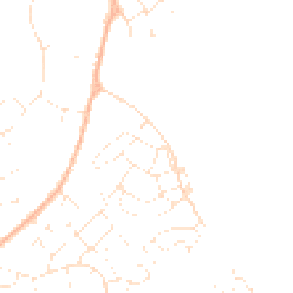 Daytime road noise heatmap for SN11 8FT