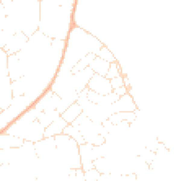 Daytime road noise heatmap for SN11 8FY