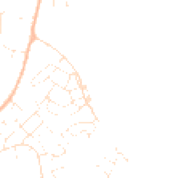 Daytime road noise heatmap for SN11 8JD