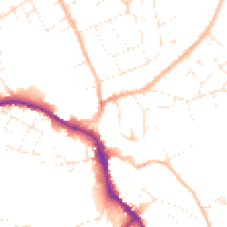 Daytime road noise heatmap for SN11 8JQ