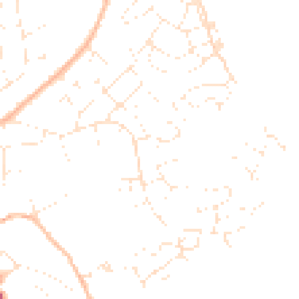 Daytime road noise heatmap for SN11 8PA