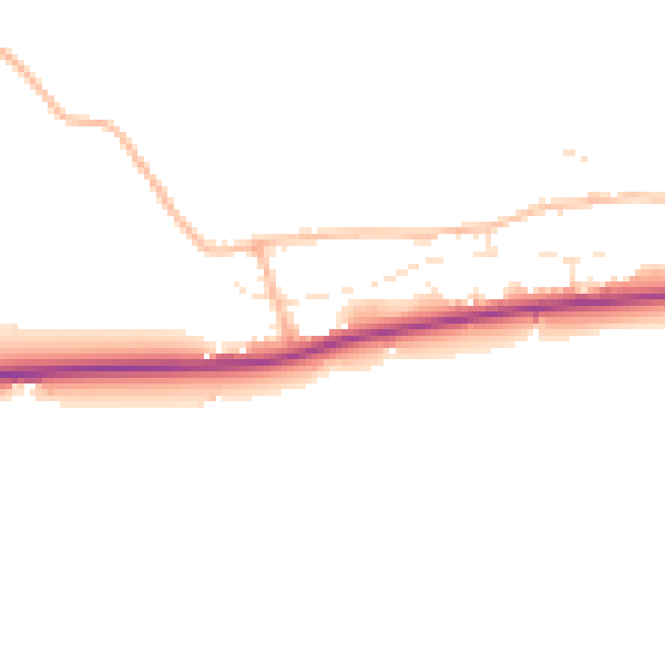Daytime road noise heatmap for SN11 8UD