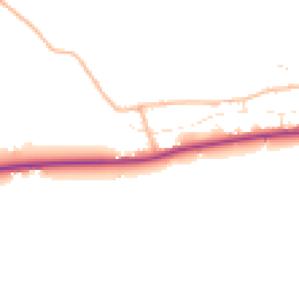 Daytime road noise heatmap for SN11 8UR
