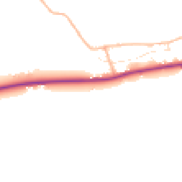 Daytime road noise heatmap for SN11 8UW