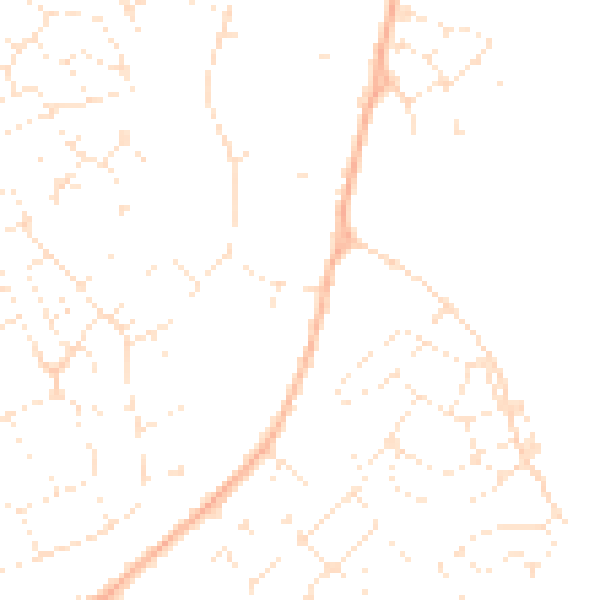Daytime road noise heatmap for SN11 9BP