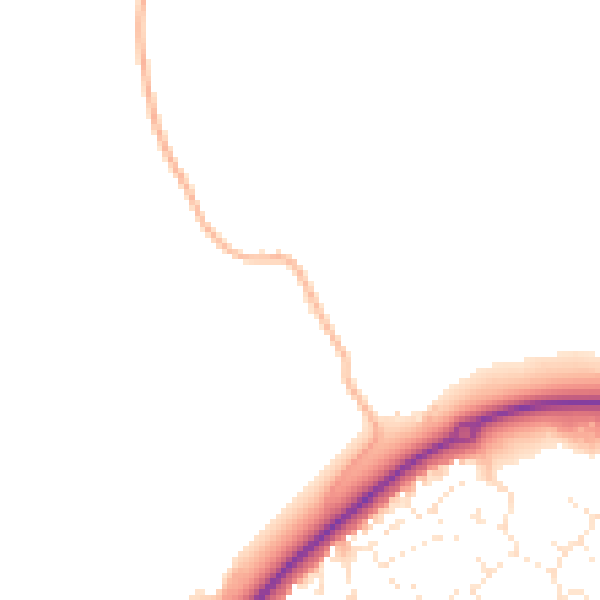 Daytime road noise heatmap for SN11 9HB