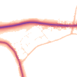 Daytime road noise heatmap for SN11 9NY
