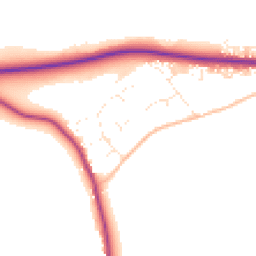 Daytime road noise heatmap for SN11 9PA
