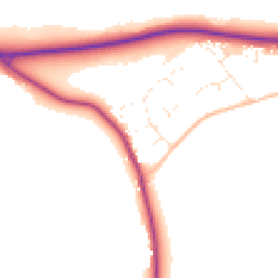 Daytime road noise heatmap for SN11 9PD