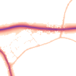 Daytime road noise heatmap for SN11 9QW