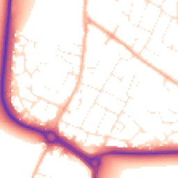 Daytime road noise heatmap for SN12 6AL