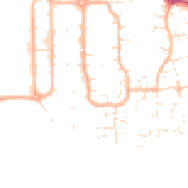 Daytime road noise heatmap for SN12 6TY