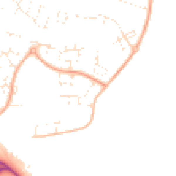 Daytime road noise heatmap for SN12 6ZU