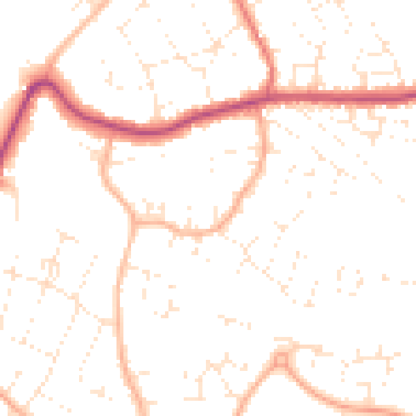 Daytime road noise heatmap for SN12 7HZ
