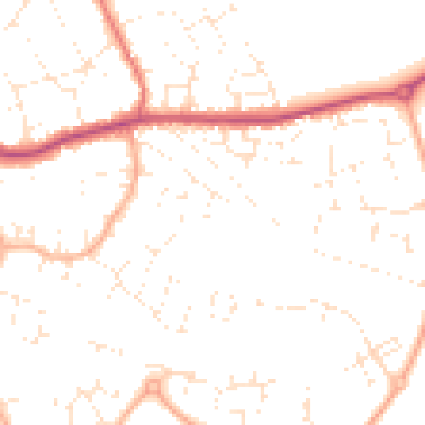 Daytime road noise heatmap for SN12 7RX