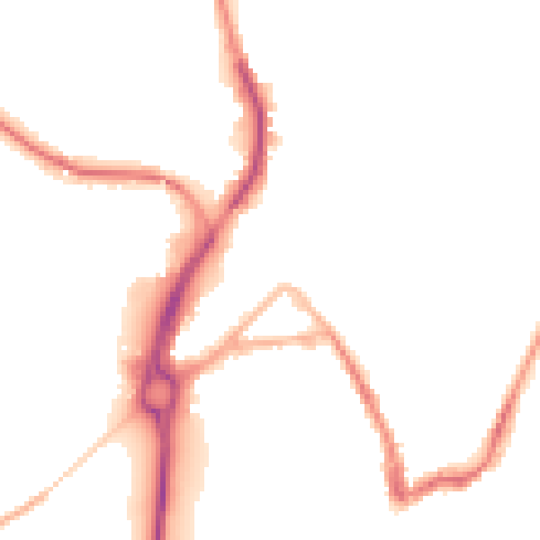 Night-time road noise heatmap for SN12 8AD