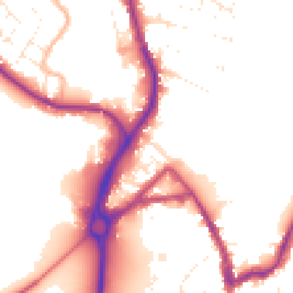 Daytime road noise heatmap for SN12 8AX