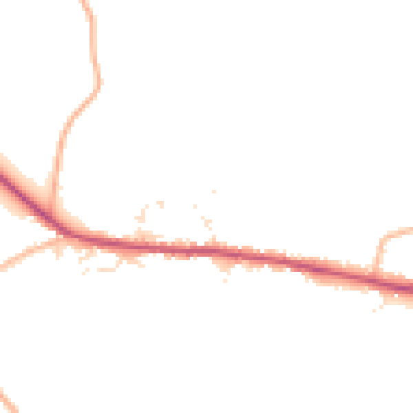 Daytime road noise heatmap for SN12 8JS