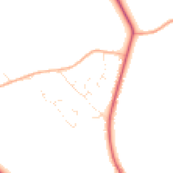 Daytime road noise heatmap for SN12 8QP
