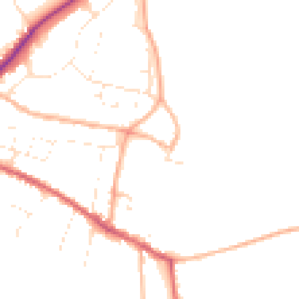 Daytime road noise heatmap for SN13 0AP