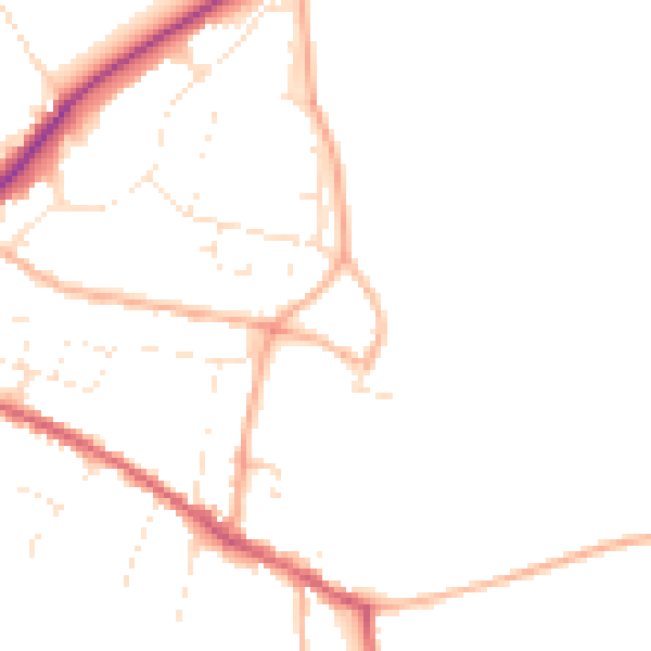 Daytime road noise heatmap for SN13 0AR