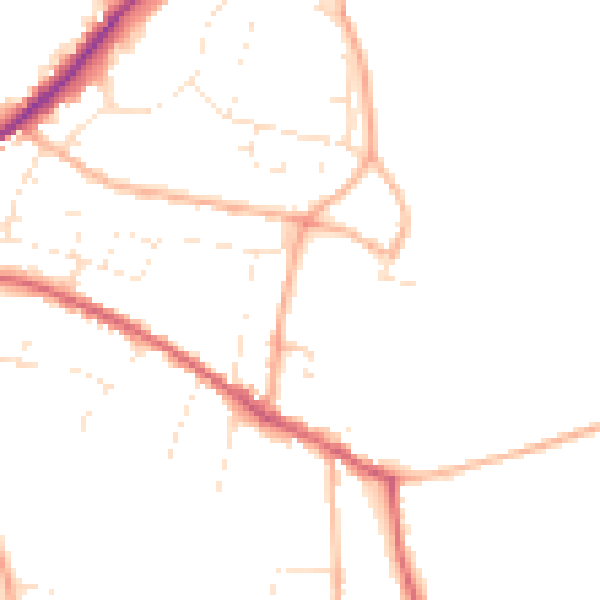 Daytime road noise heatmap for SN13 0BG