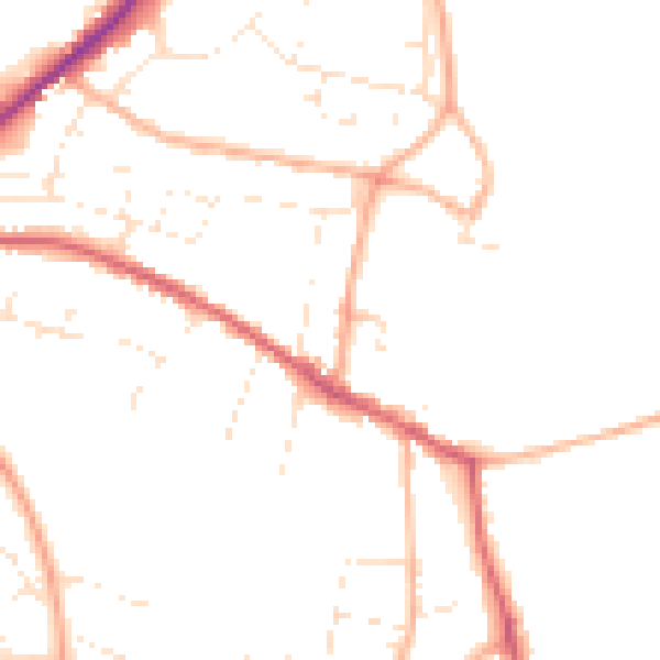 Daytime road noise heatmap for SN13 0BH