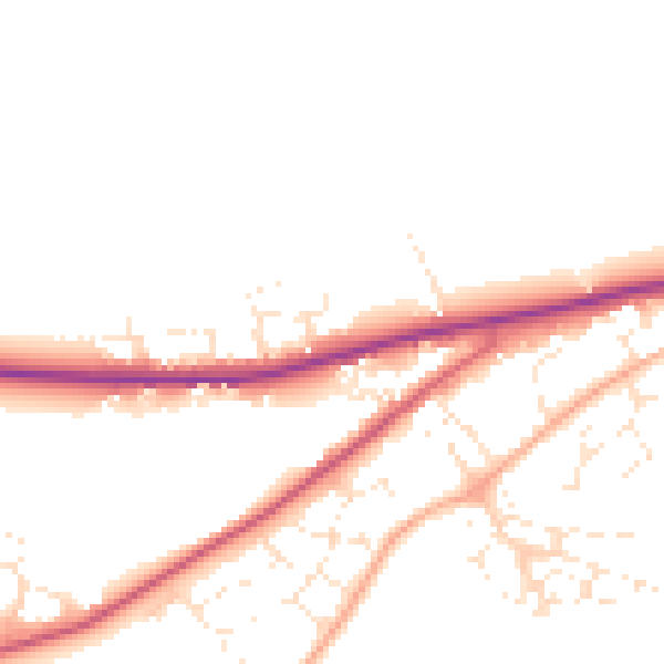 Daytime road noise heatmap for SN13 0BX