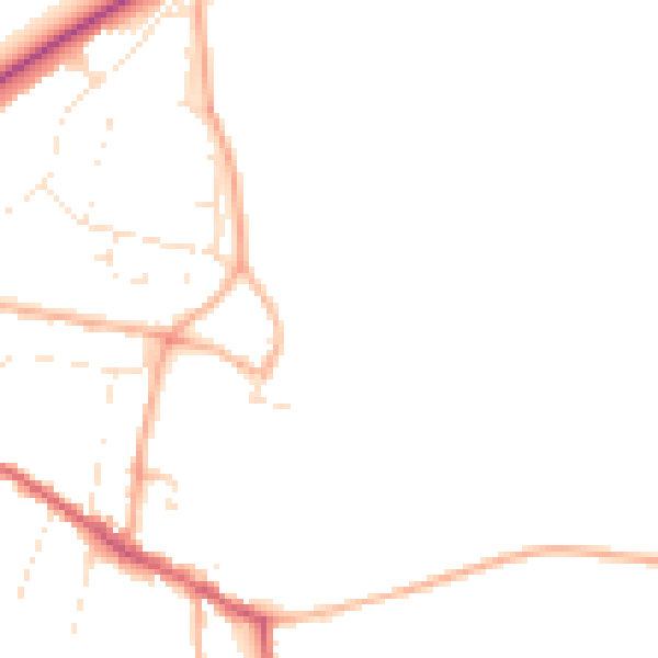 Daytime road noise heatmap for SN13 0BZ
