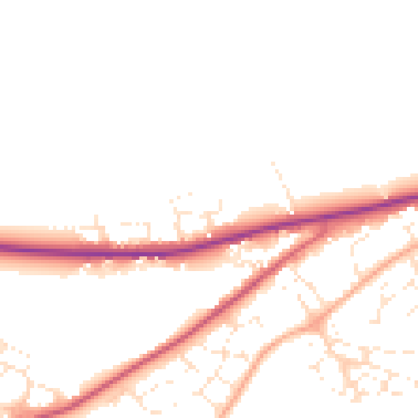 Daytime road noise heatmap for SN13 0DY