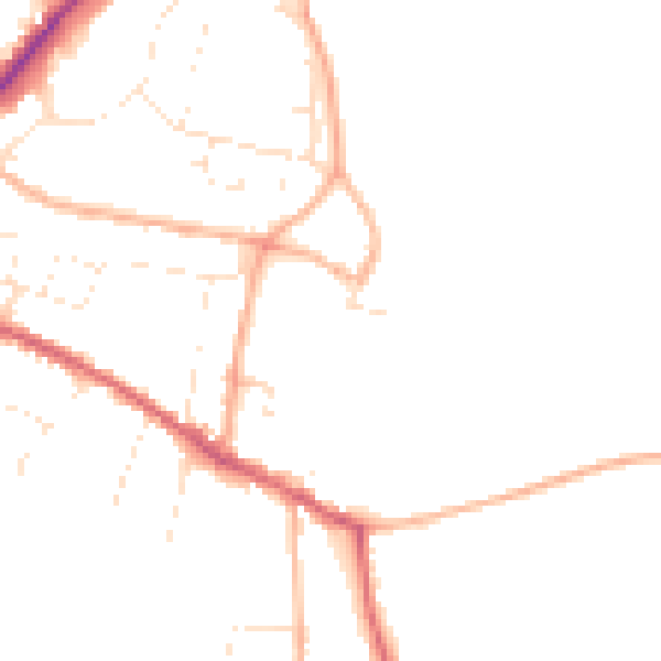 Daytime road noise heatmap for SN13 0EZ