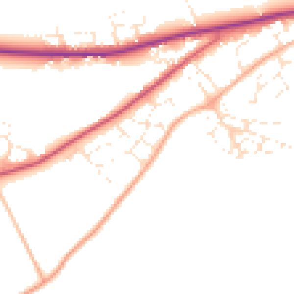 Daytime road noise heatmap for SN13 0FL