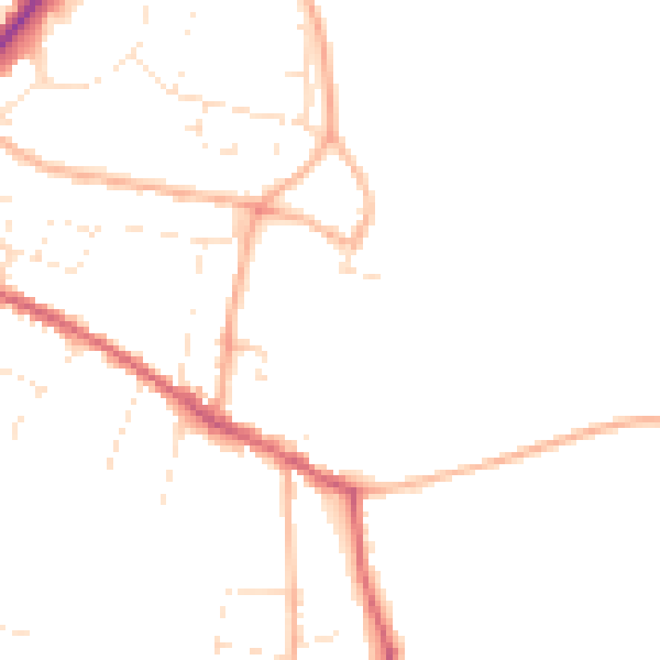 Daytime road noise heatmap for SN13 0HF