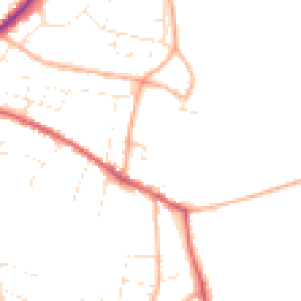 Daytime road noise heatmap for SN13 0HH
