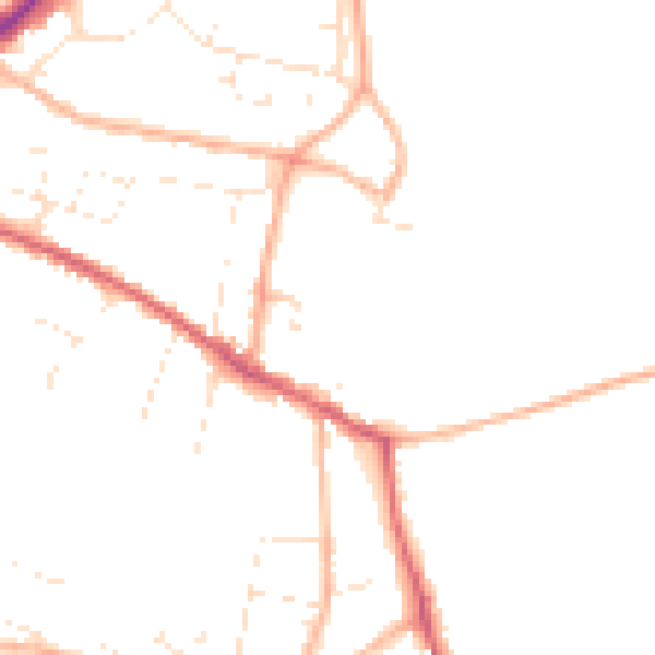 Daytime road noise heatmap for SN13 0HQ