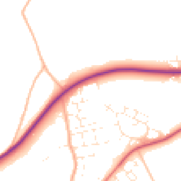 Daytime road noise heatmap for SN13 0LG