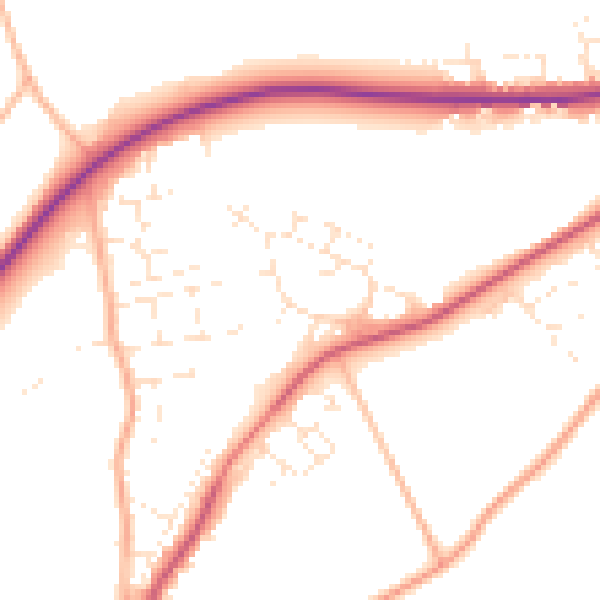 Daytime road noise heatmap for SN13 0NP