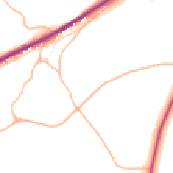 Daytime road noise heatmap for SN13 0NR