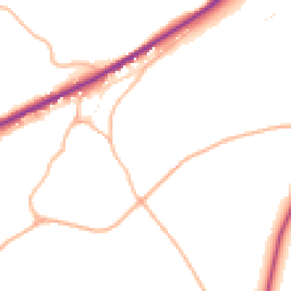 Daytime road noise heatmap for SN13 0NT