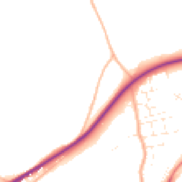 Daytime road noise heatmap for SN13 0PB