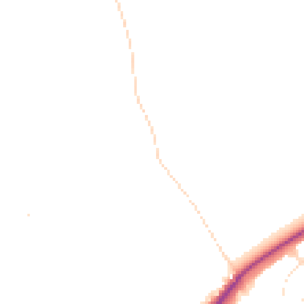 Daytime road noise heatmap for SN13 0PY