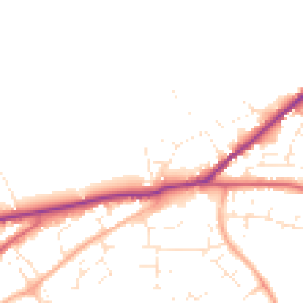Daytime road noise heatmap for SN13 0SA