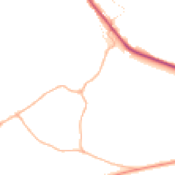 Daytime road noise heatmap for SN13 8BY