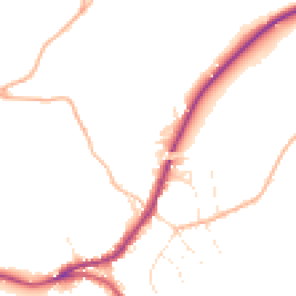 Daytime road noise heatmap for SN13 8DR