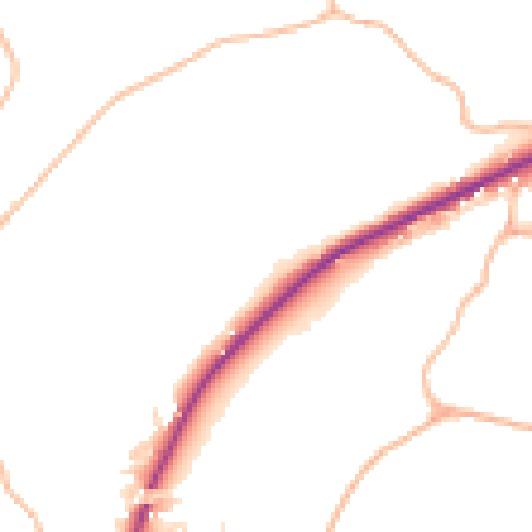 Daytime road noise heatmap for SN13 8ES