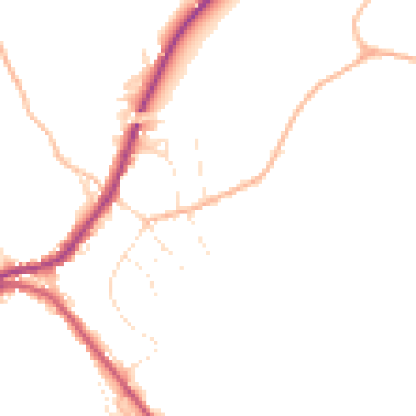 Daytime road noise heatmap for SN13 8HT