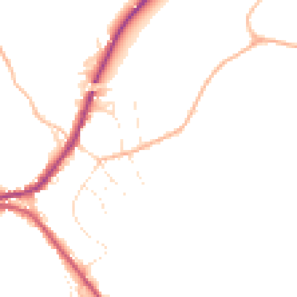 Daytime road noise heatmap for SN13 8LN