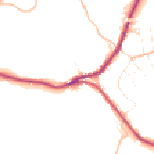 Daytime road noise heatmap for SN13 8NS