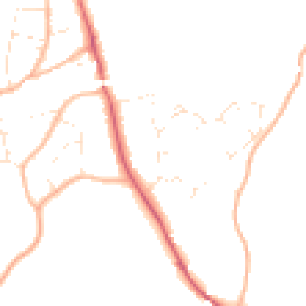 Daytime road noise heatmap for SN13 9AN